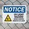 Signmission UV Light Hazard Avoid Looking OSHA Notice Sign, Plastic, 10in W x 7in L, 2PK OS-2PACK-NS-P-710-L-18852 - alternate 6